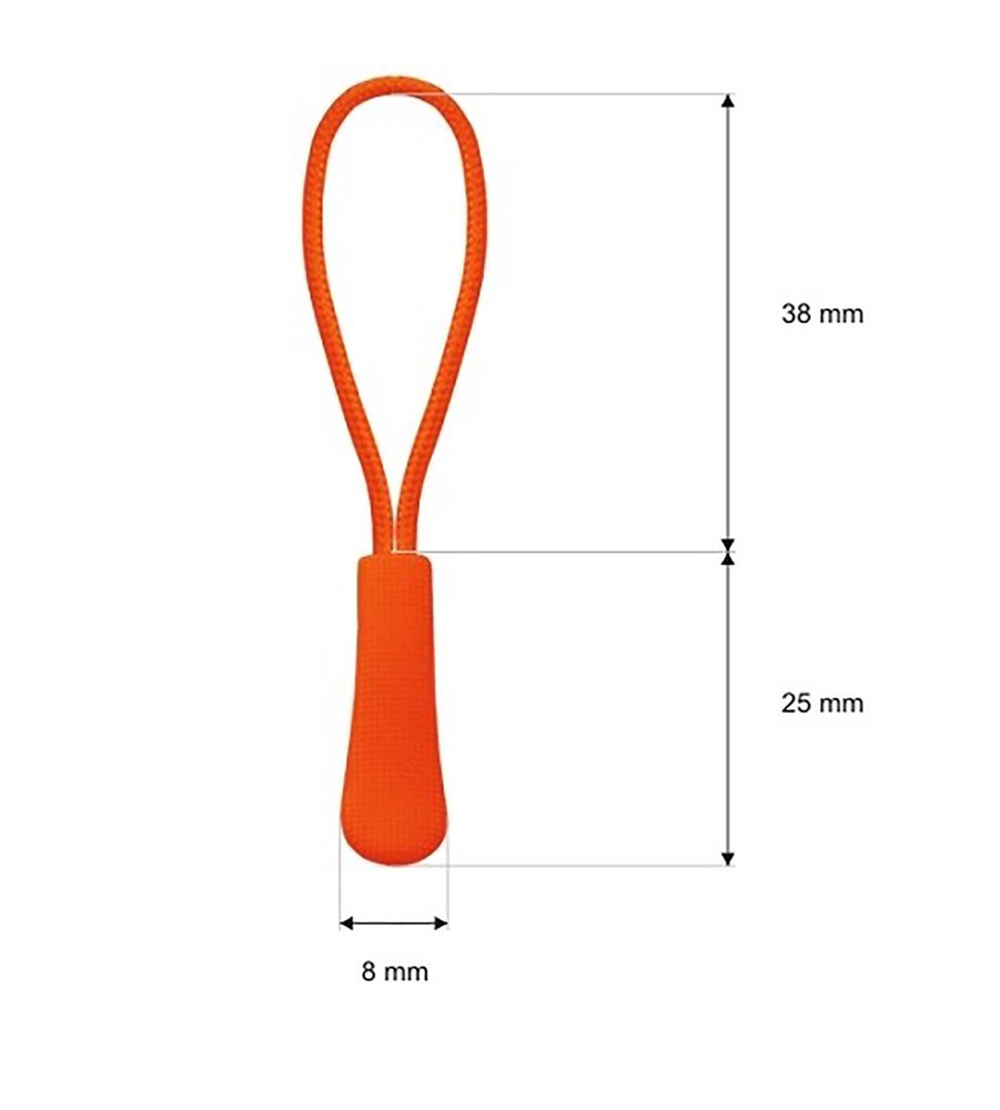 Hi-Viz Orange Zipper Puller (pack of 5)