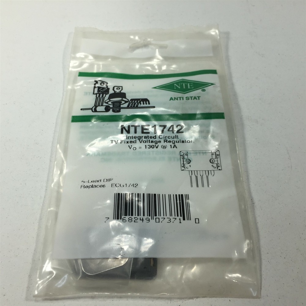 (1) NTE NTE1742 Integrated Circuit TV Fixed Voltage Regulator
