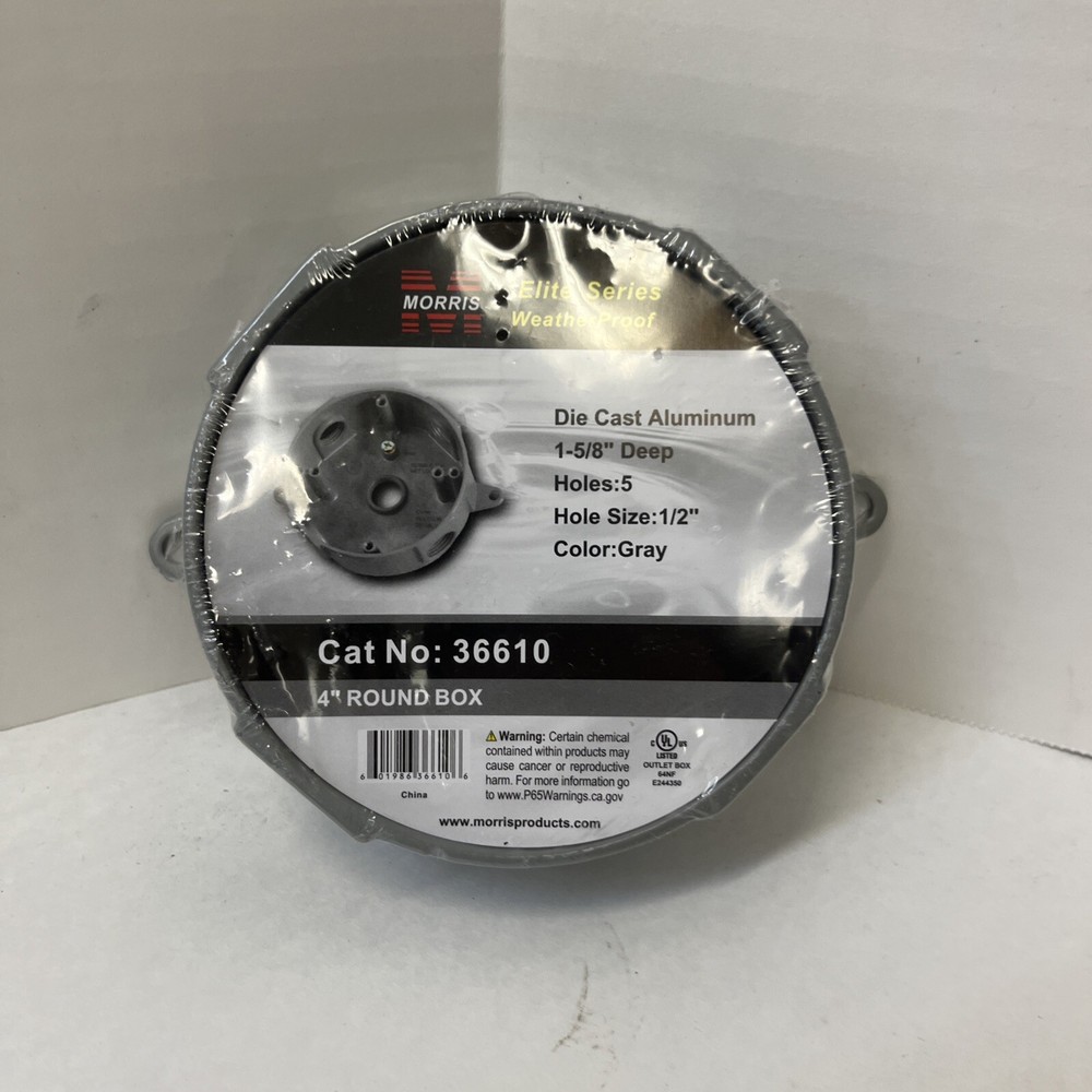 36610, 4" Round WP Box Gray