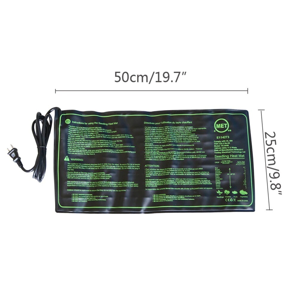 Seedling Heat Mat Seed factor Germination Pad Mat with Thermostat Controller