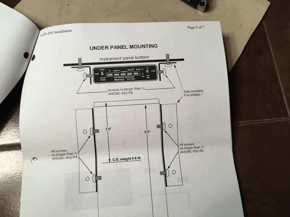 Monroy Traffic Detector ATD-200 with Antenna & Install Manual