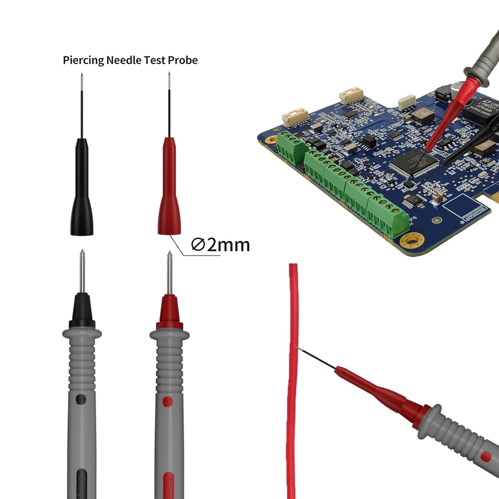 Electrical Multimeter Test Lead Kit with Soft Case Test Hook for Digital Electri