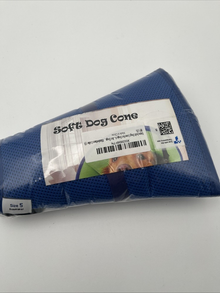 Soft Dog Cone Size 5 Blue
