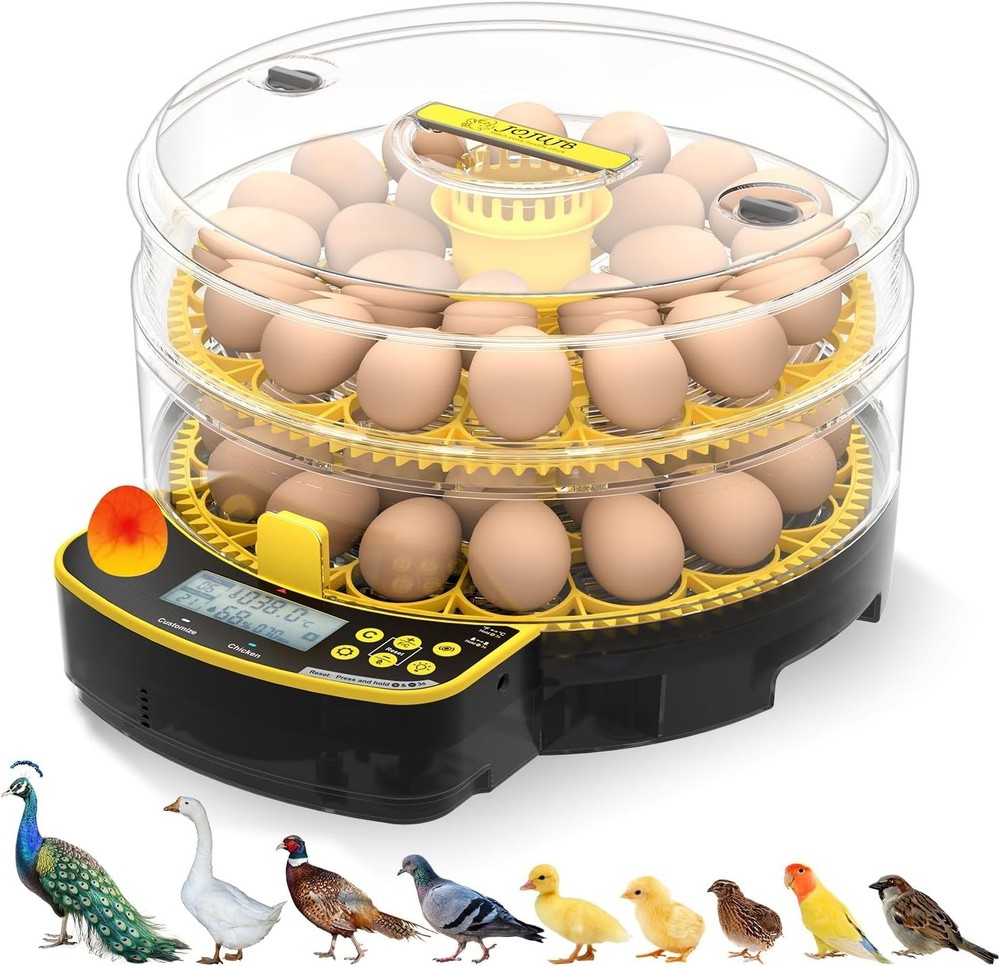 Egg Incubators for Hatching Eggs, Double-Layer 48 Egg Incubator with Temperature