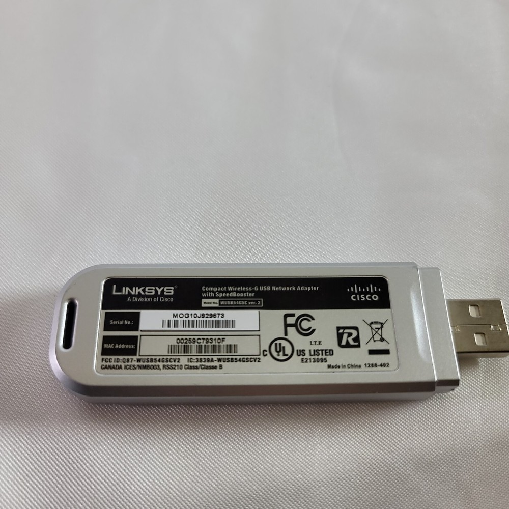 CISCO LINKSYS WIRELESS USB NETWORK ADAPTER WITH SPEEDBOOSTER!