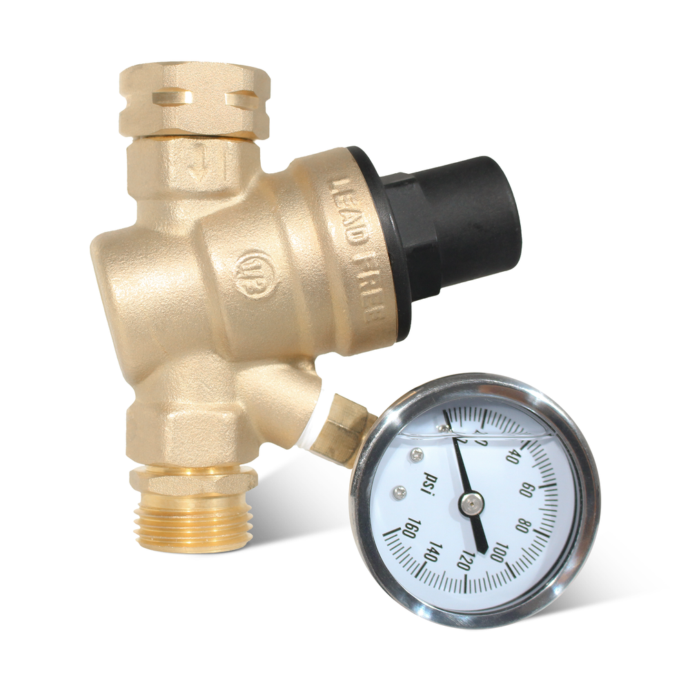 KingRVer Water Pressure Reducing Regulator Valve 3/4" Thread Lead-free RV Garden