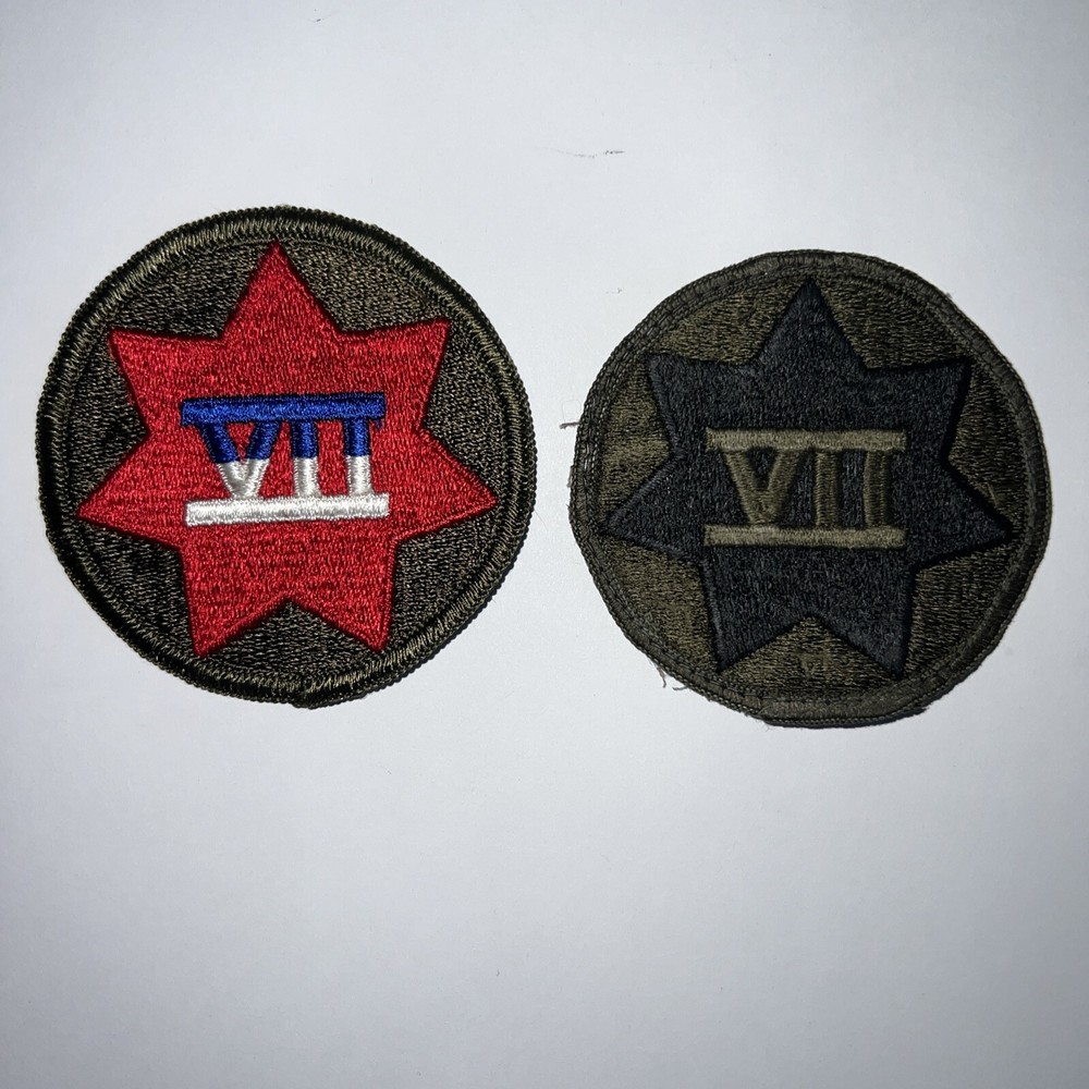 7th Corps Patch full color And Subdued Patch Set -two Patches