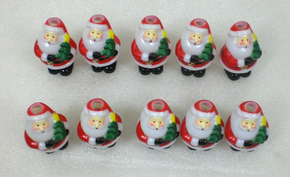 Kurt Adler 10 Santa Light GLOBES ONLY - No Light String