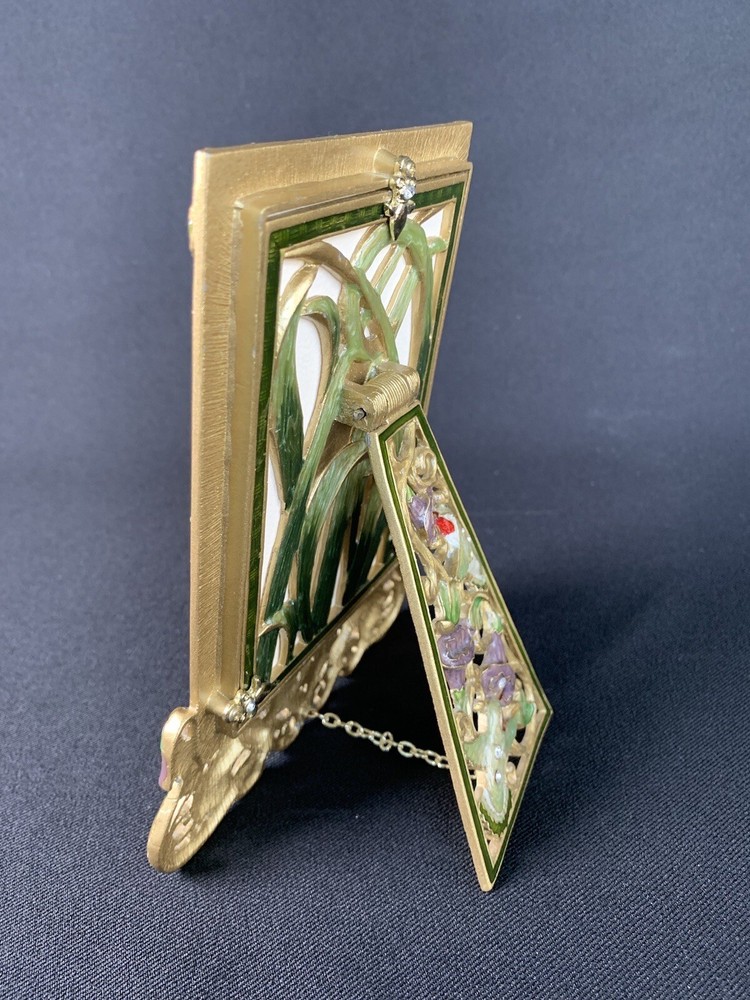 Amazing Austrian Crystal Sherborne hummingbird Enamel Frame