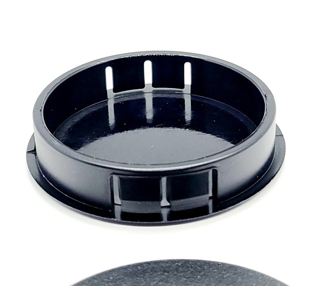 2" Nylon Locking Panel Hole Plugs Black Plastic Knockout Cover 2 1/8" OD Top