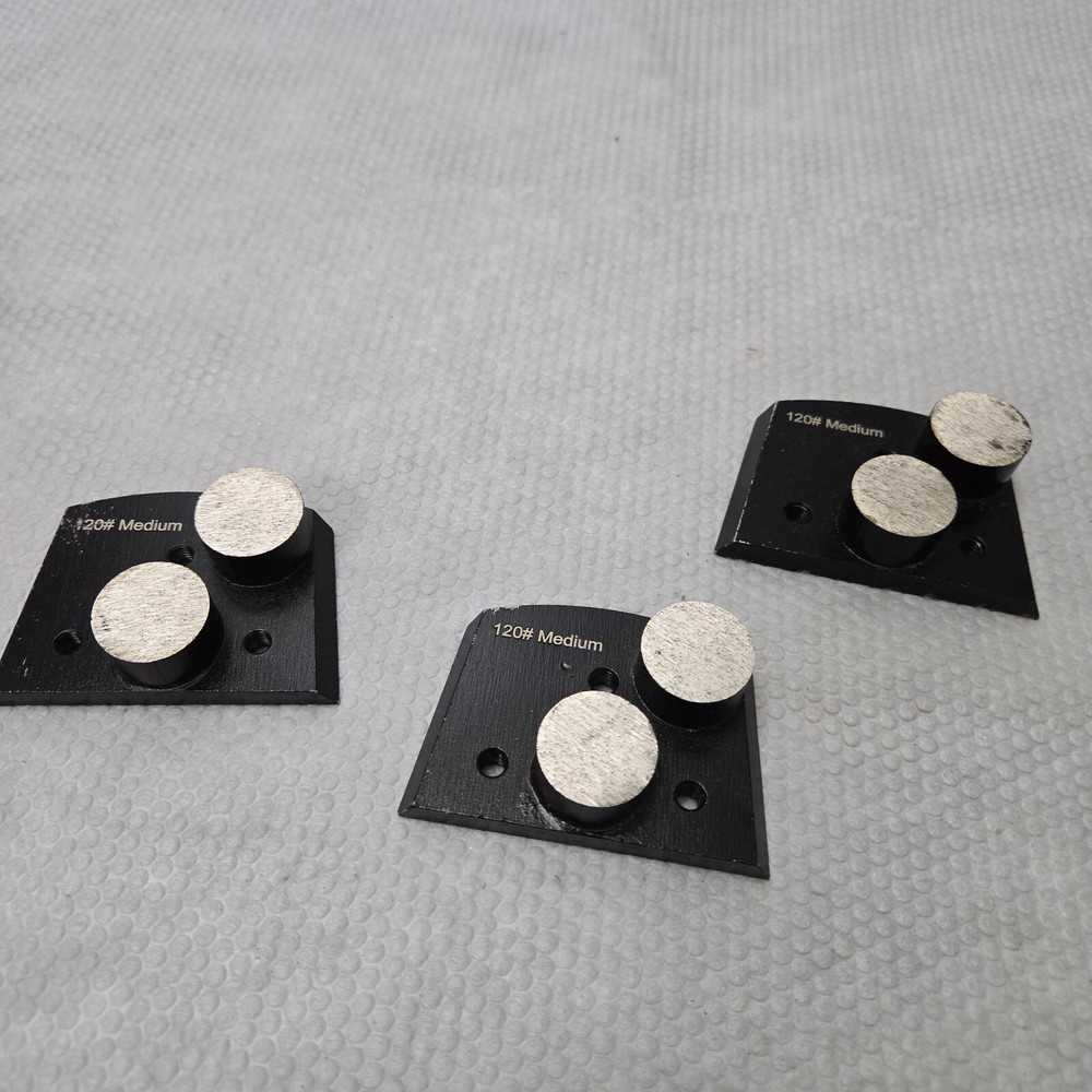 3-Pack: Trapezoid Round 2 Segments Diamond Grinding Polishing 120# Medium