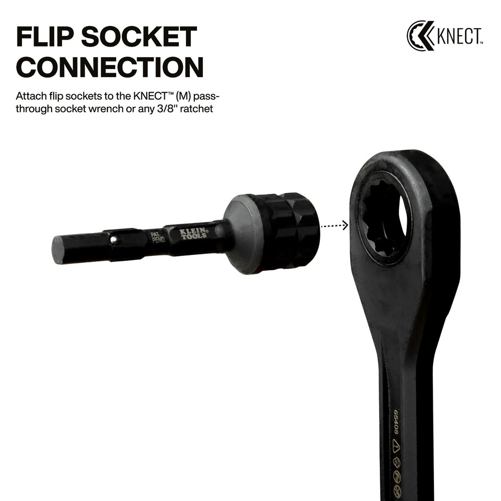 Klein Tools 65KADPM KNECT (M) Impact Socket Adapter Set