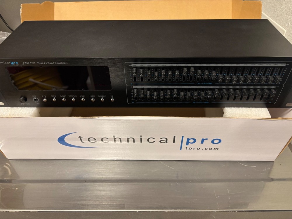 Technical Pro EQ7153 Dual 21 Band Professional Equalizer - Black