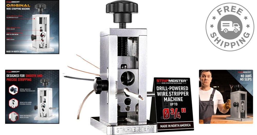 Efficient Drill Wire Stripping Machine for Home & Recycling - Strips 3/4" Wires