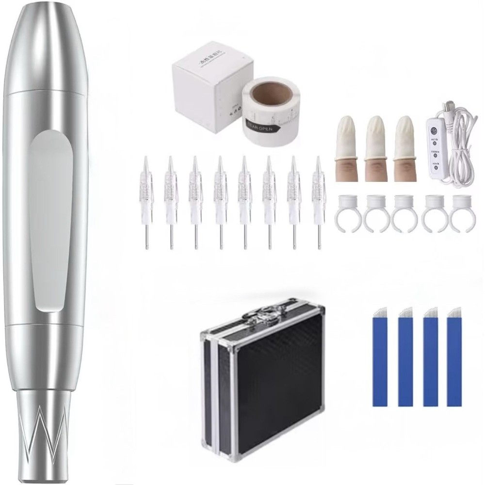 Complete Microblading Kit with Water-Resistant Makeup Pen - Ideal for Beginners