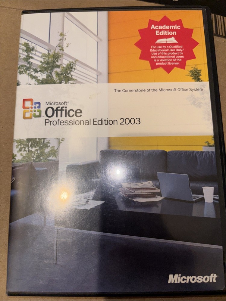 Microsoft Office Professional Edition 2003 Academic Edition 2 Disc With Guide