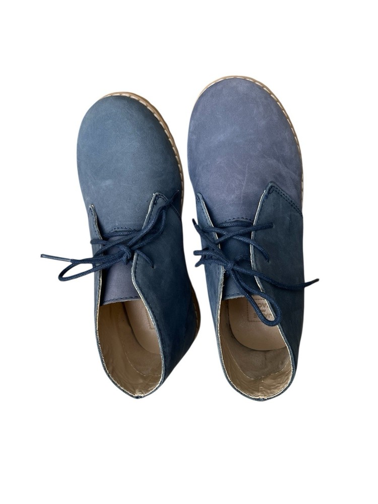 Janine and Jack Blue Leather Lace Up Boots