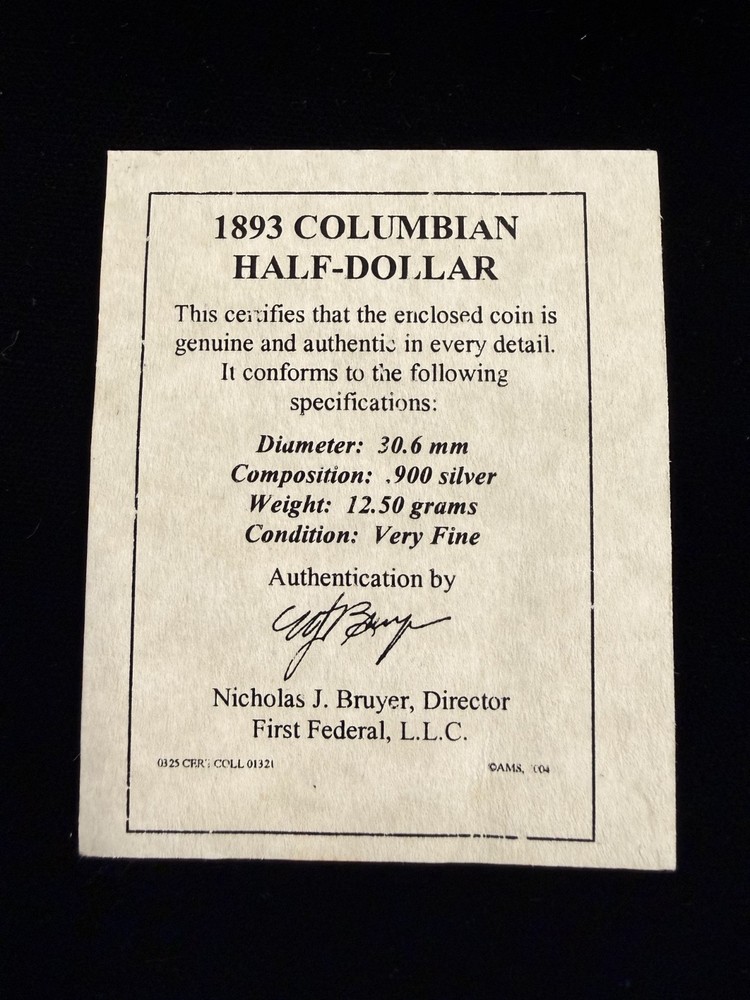 1893 columbian half dollar