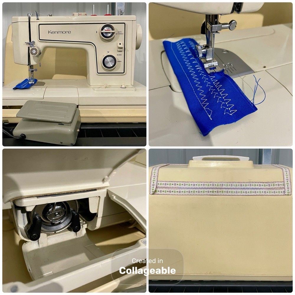 *Vintage Kenmore 1560 Sewing Machine w Foot Control, Case - COT
