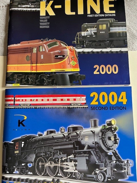 K-LINE MODEL TRAIN Catalogs - 2000 First Edition & 2004 Second Ed - 2 Catalogs!