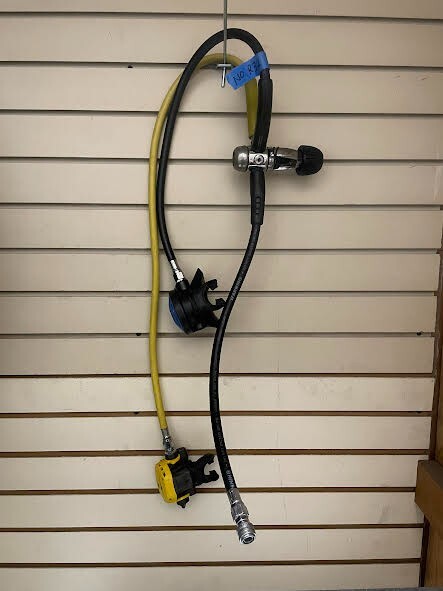 US Divers Conshelf regulator,  Octo & Inflator Hose