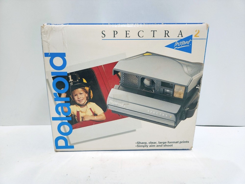 POLAROID Spectra 2 camera ~ Works! Includes original box and empty film pack