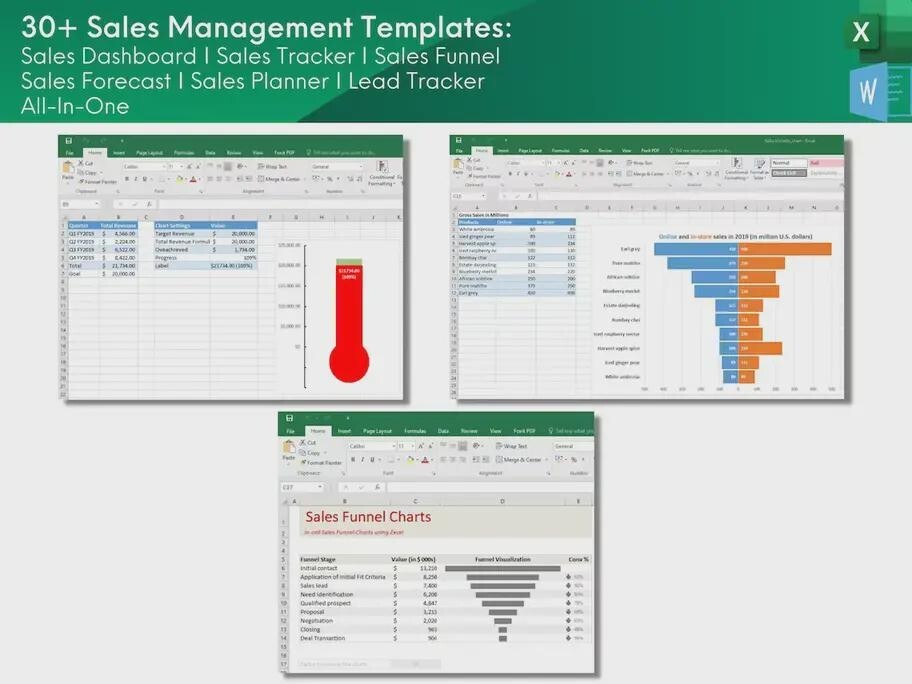 30+ Sales Management Excel Templates | Sales Tracker, Dashboard, Funnel