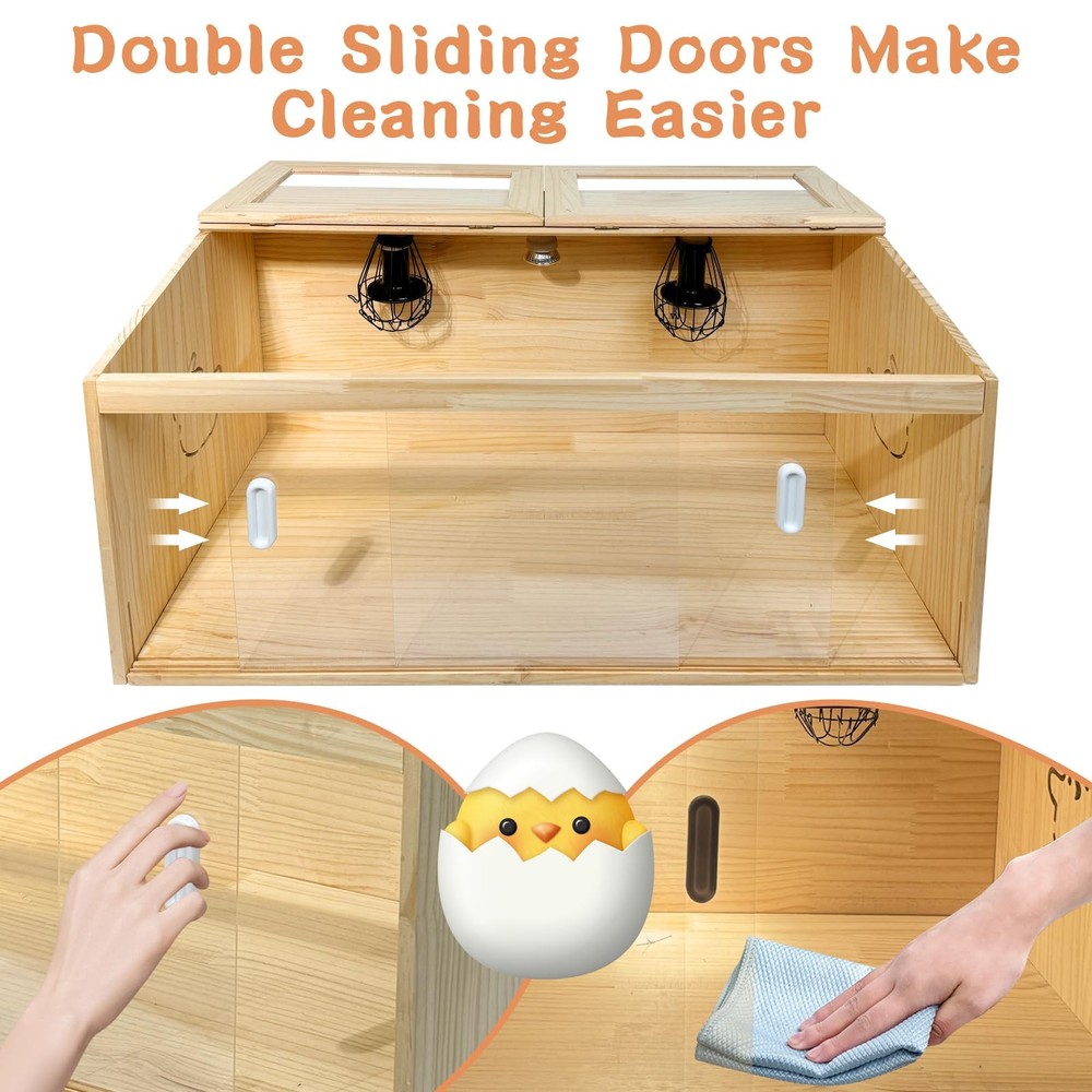 22-Piece Large Chicken Brooder Box 32", All-In-One Kit, up to 35 Chicks Capacity