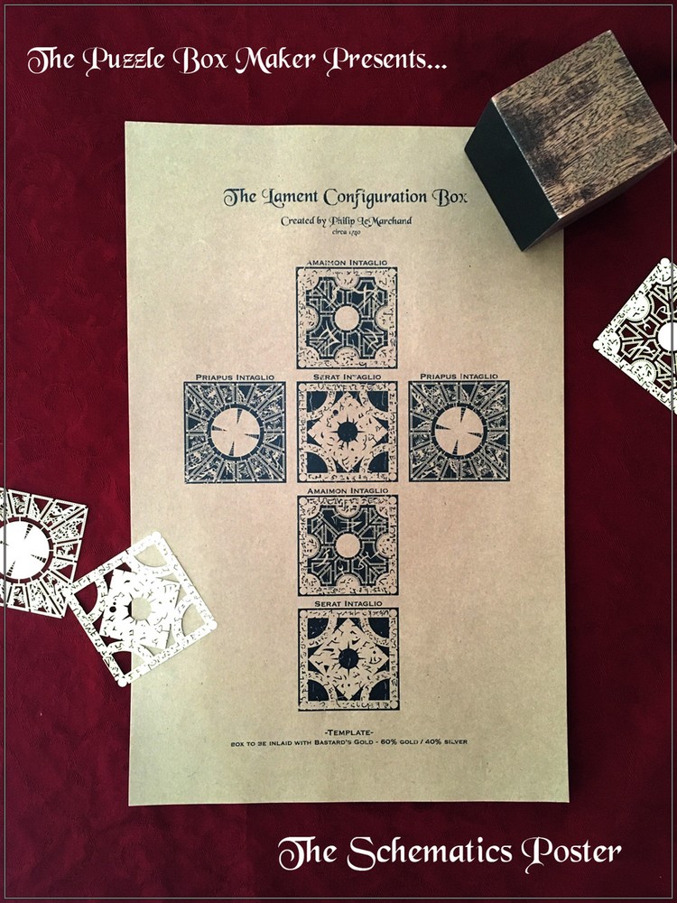 Hellraiser Puzzle Box Schematics - Lithograph Print - UV Protection - Archival