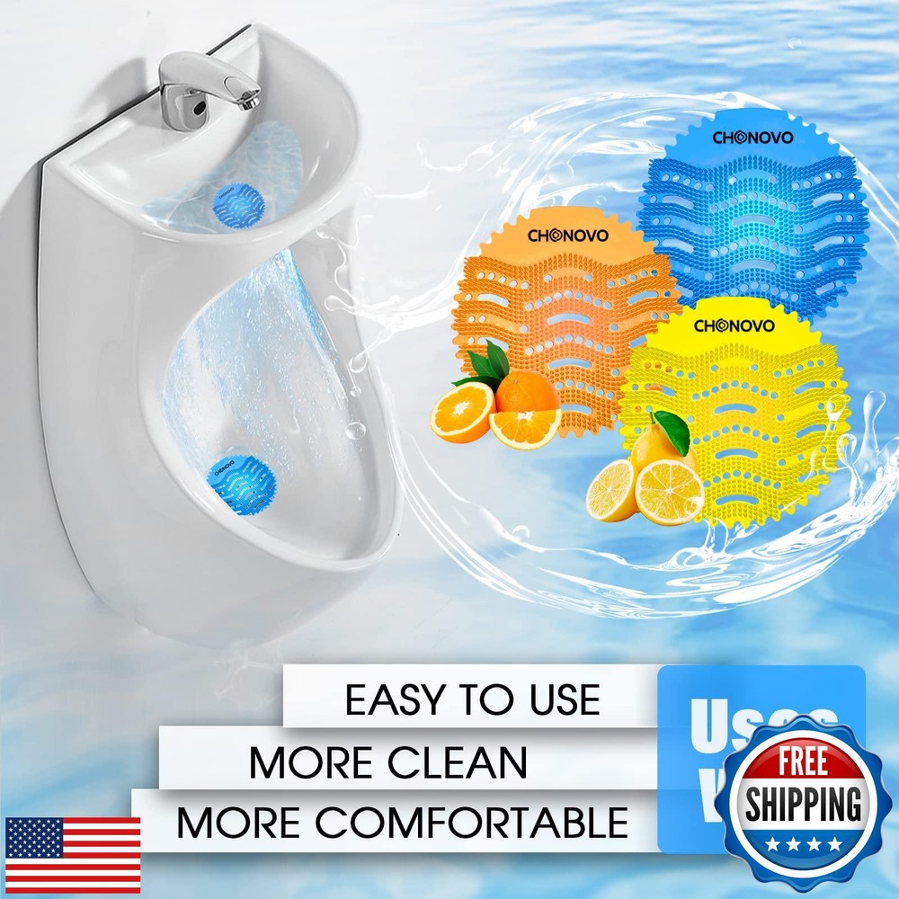 Urinal Screen Deodorizer,12 Pack Urinal Cakes Bulk Scented Anti-Splash Urinal