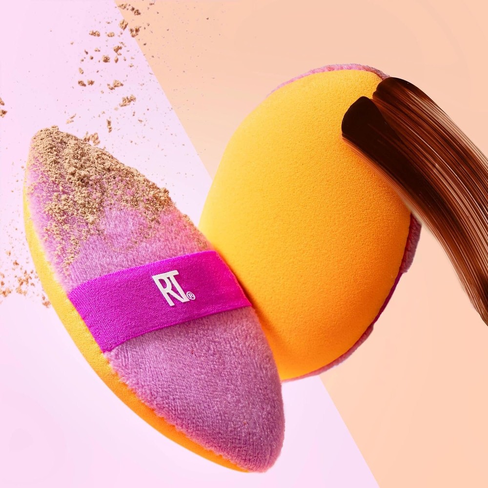 Real Techniques Miracle 2-In-1 Powder Puff, Dual-Sided, Full-Size Makeup...