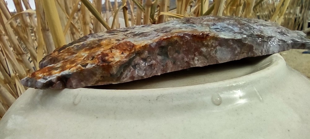 Lapidary Chalcedony Marble Specimen Thick Slab