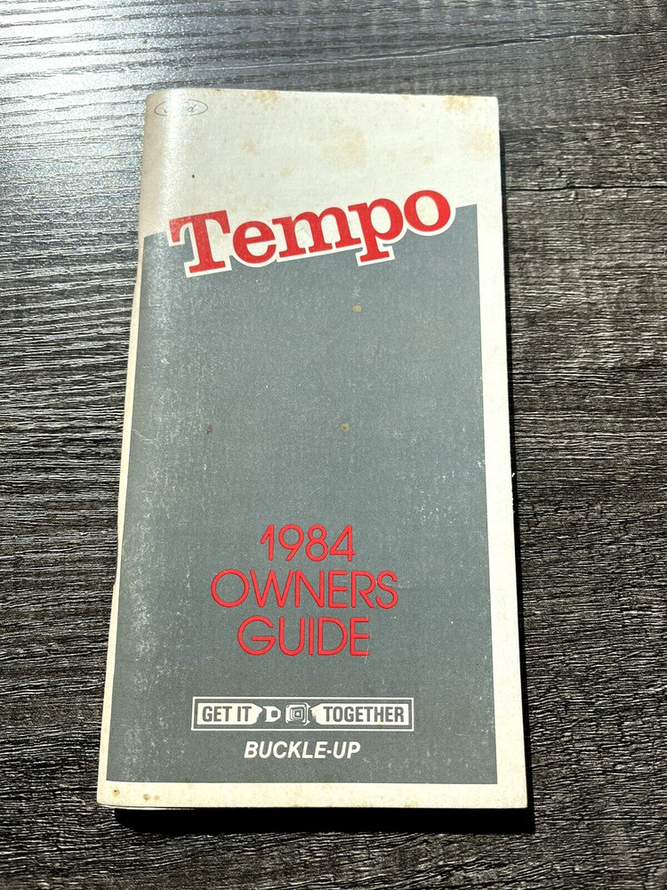 Original 1984 Ford Tempo Owners Guide