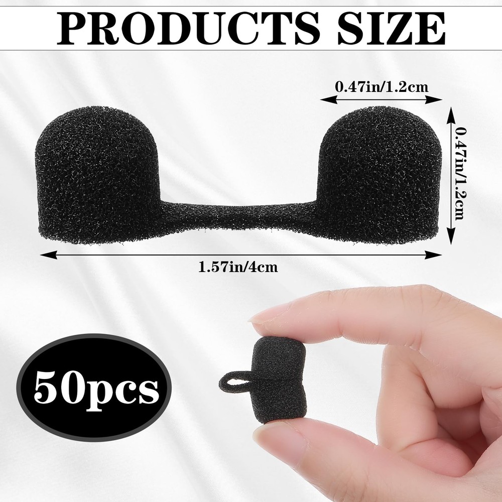 ElevateTech 50Pcs Nose Plug Filter, Disposable Filter onesize, Black