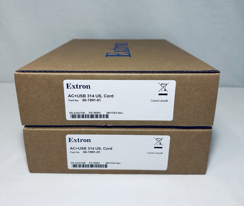 Full KIT! Extron Cable cubby Includes TWO Power Modules & Share Button HDMI's