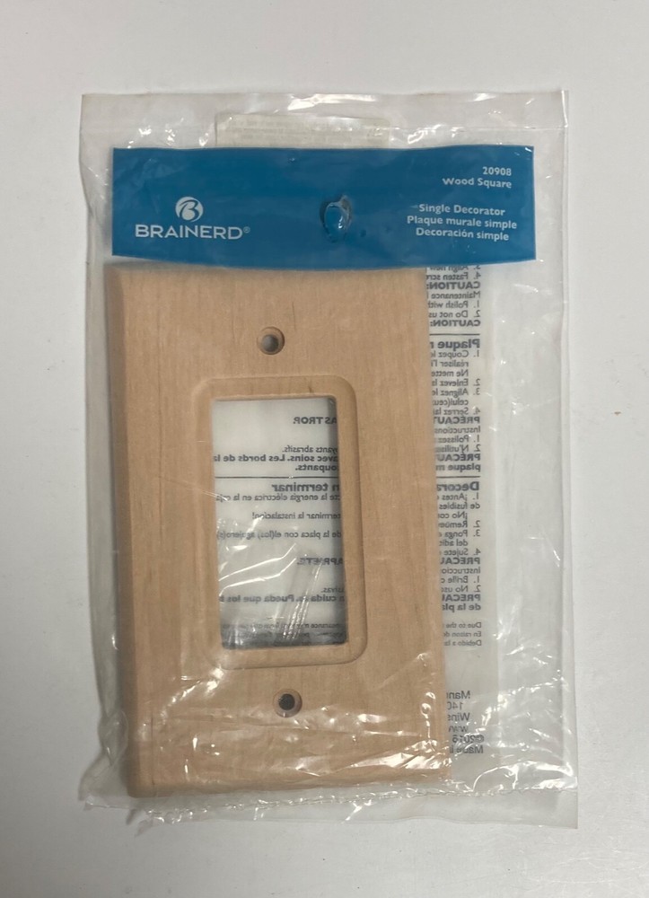 20908 BRAINERD LIGHT WOOD SQUARE SINGLE DECORATOR 64668