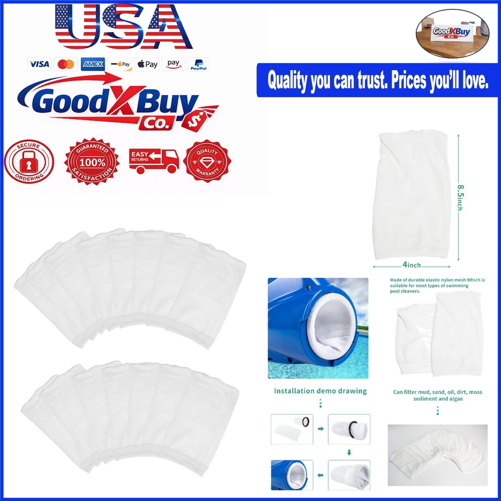 Pool Vacuum Micro Filter Bag 15-Pack Compatible with Water Tech Pool Blasters...