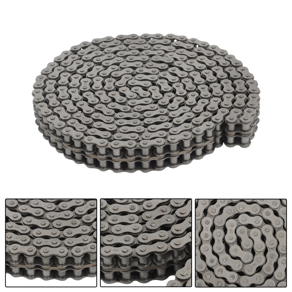 10 Feet #40-2 Double Strand Roller Chain Includes 2 Master Links