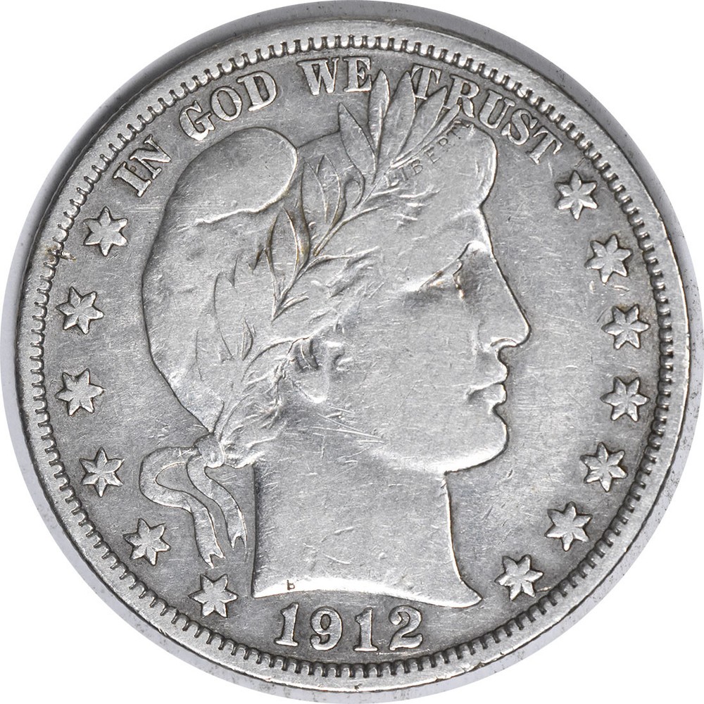1912-S Barber Silver Half Dollar VF Uncertified #232