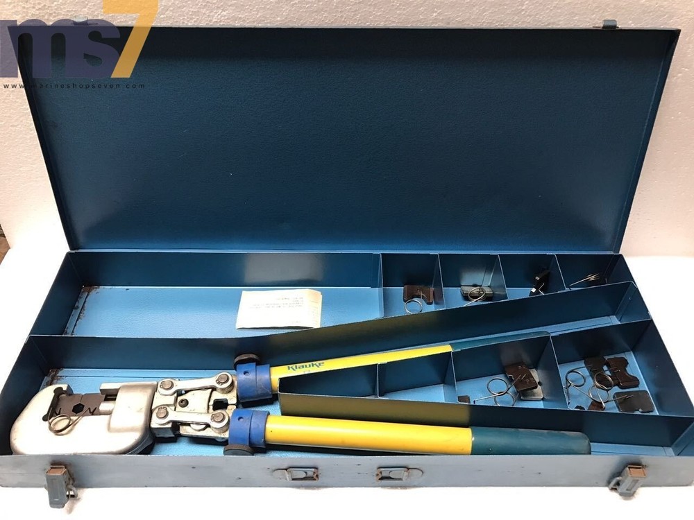KLAUKEE K18 HYDRAULIC CRIMPING TOOL WITH ITS 10 DIE SETS