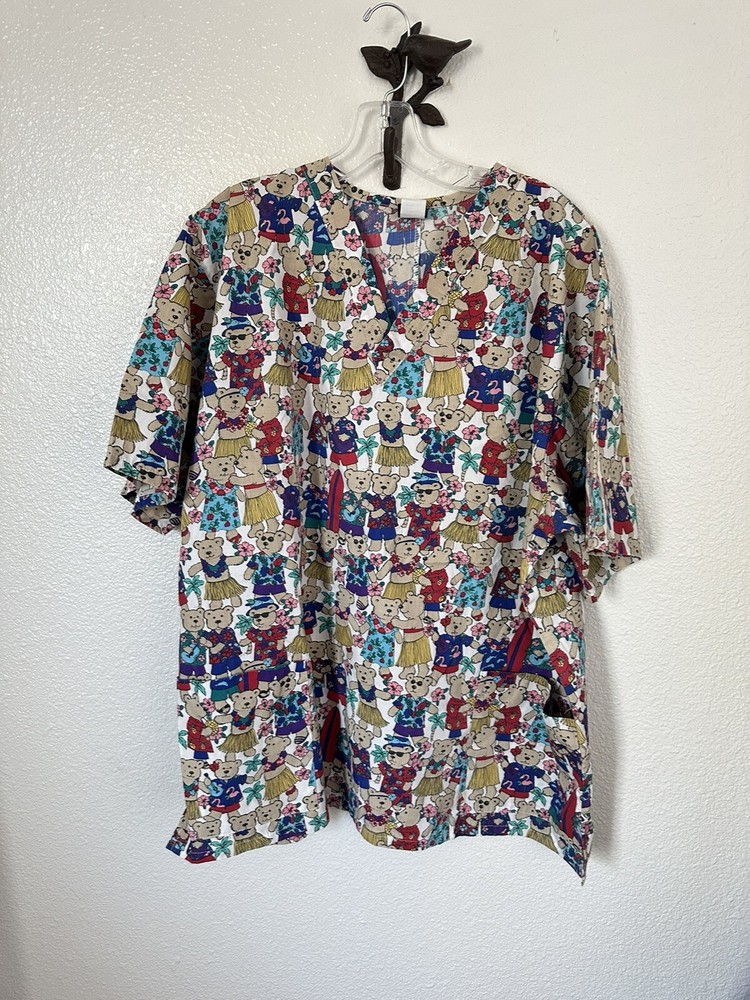 BARCO Uniforms Bears Scrub Top ~XL