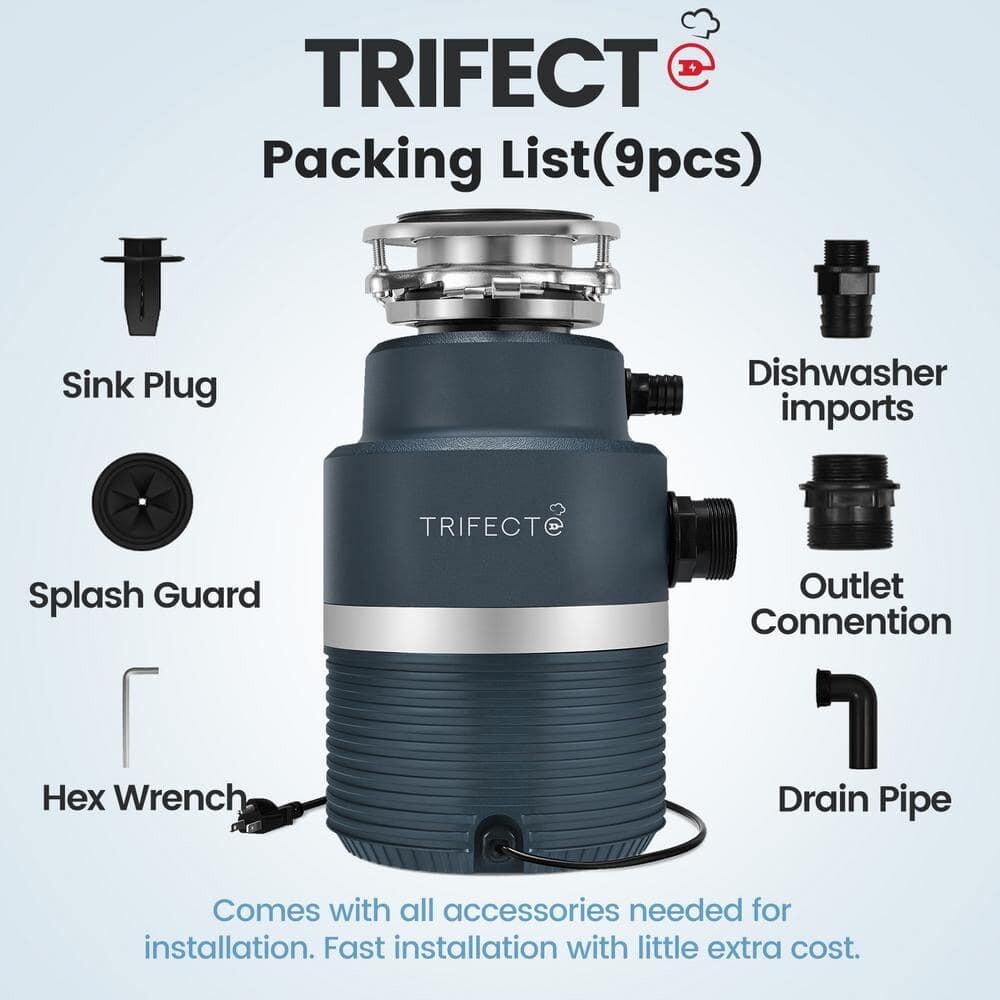 Jeremy Cass 1 HP Continuous Feed Commercial Grade Garbage Disposal