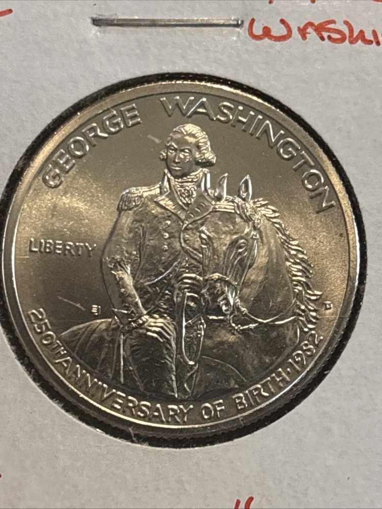 1982-d George Washington Silver Half Dollar Uncirculated “0326088” 50C