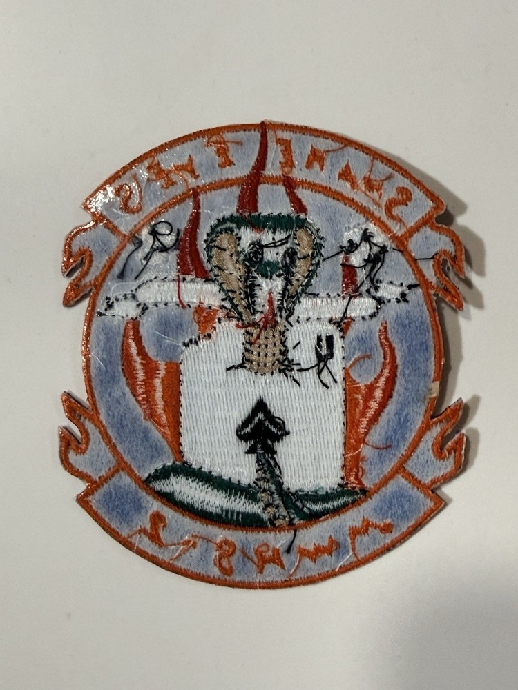 Original USMC Marine Wing Headquarters Squadron 2 (MWHS-2) "Snake Eyes" Patch
