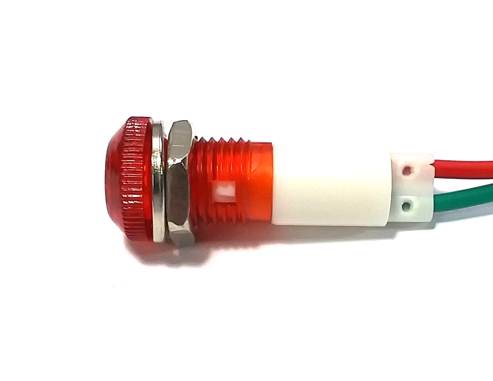BBT 24 volt AC/DC Red LED Waterproof Low-Profile Indicator Light