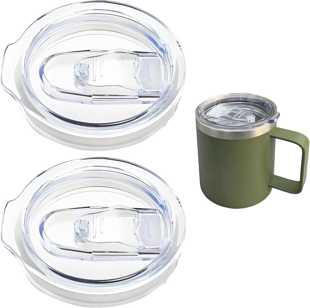 2-Pack Clear Spill-Proof Lid for 16oz Stanley Beer Mugs
