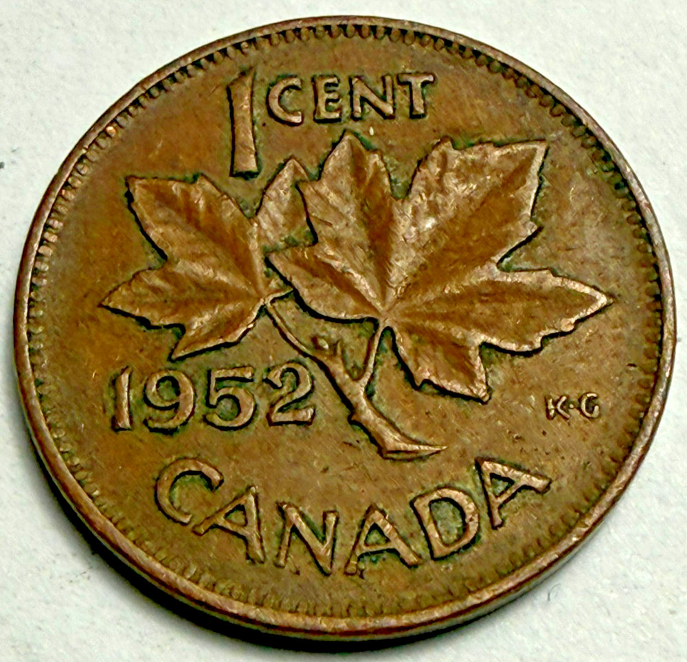 1952 Canada One Cent 1 penny