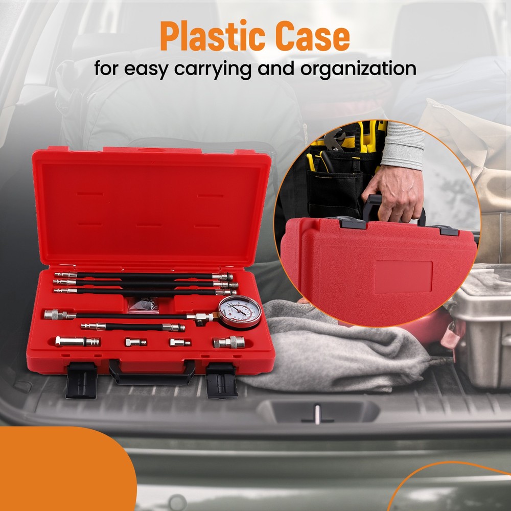 Engine Cylinder Compression Gauge Tester Kit Gas Engine Diagnostic Test Tools