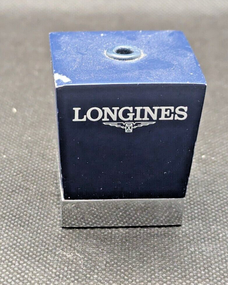 Longines Branded Display Stand Holder  Blue  Silver