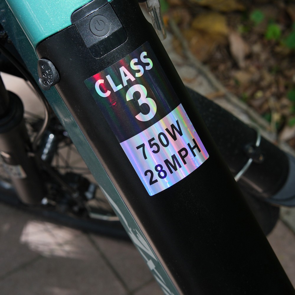 Electric Bicycle Frame (3 Stickers a Pack) E-Bike Class 2 Stickers Decals Sets